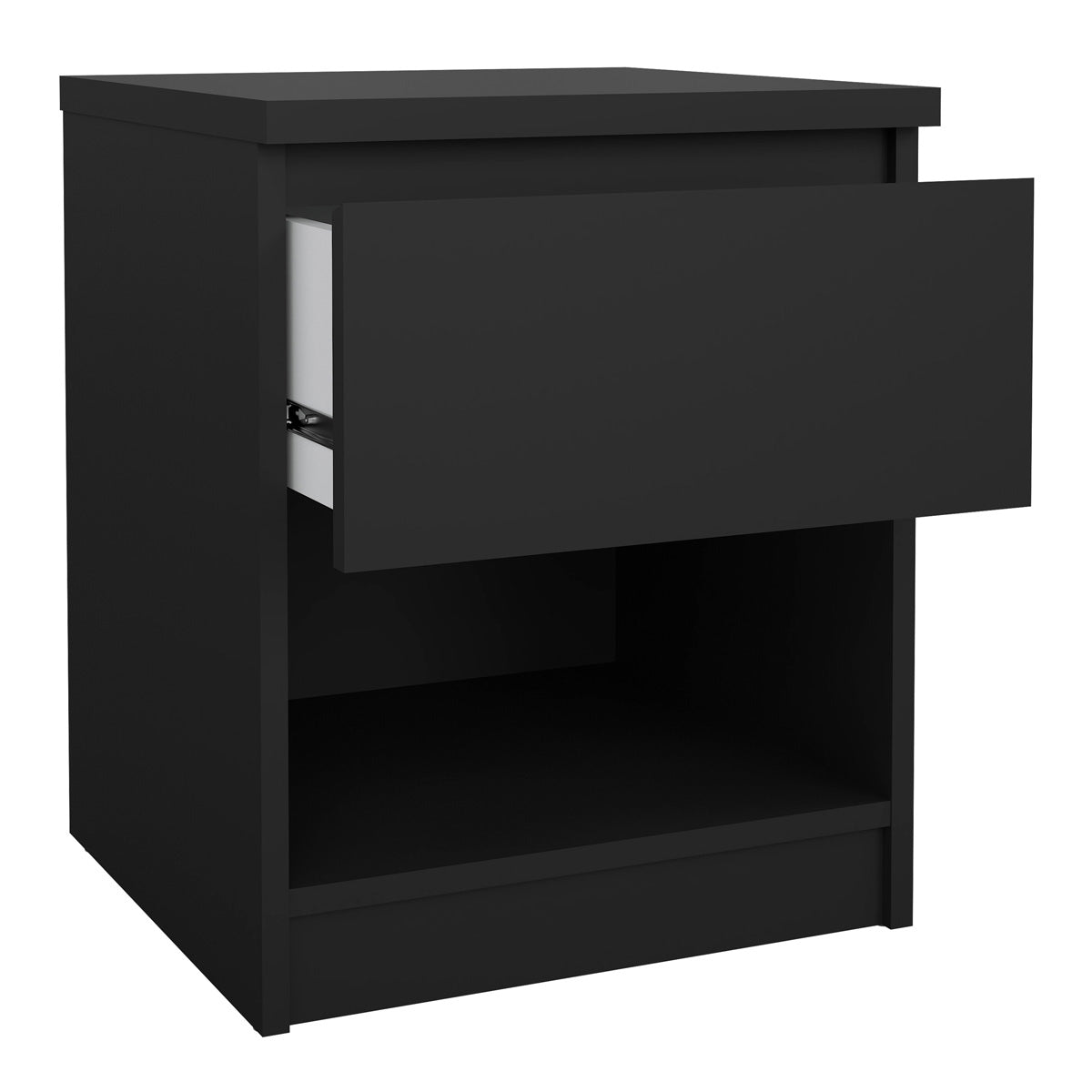 Wooden Bedside Cabinet With 1 Drawer And 1 Shelf - Naia