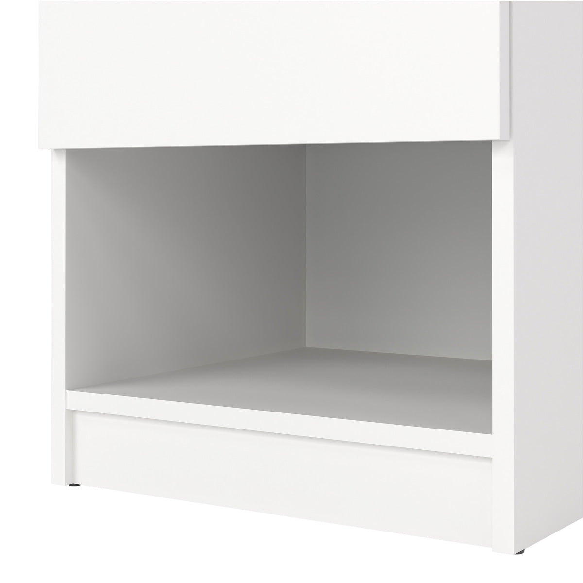 Wooden Bedside Cabinet With 1 Drawer And 1 Shelf - Naia