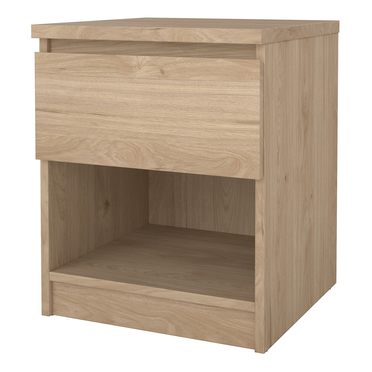 Wooden Bedside Cabinet With 1 Drawer And 1 Shelf - Naia