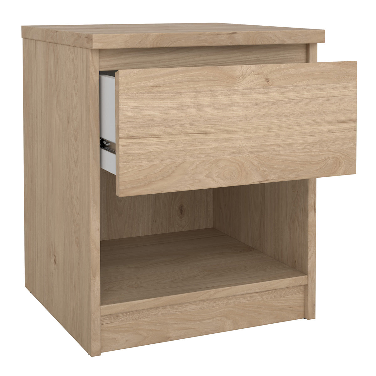 Wooden Bedside Cabinet With 1 Drawer And 1 Shelf - Naia