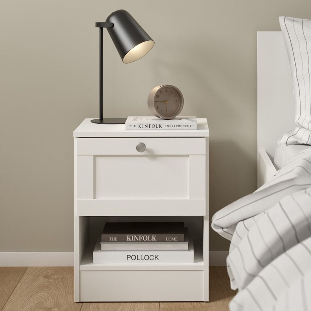 Wooden Bedside Cabinet With 1 Drawer - Brande