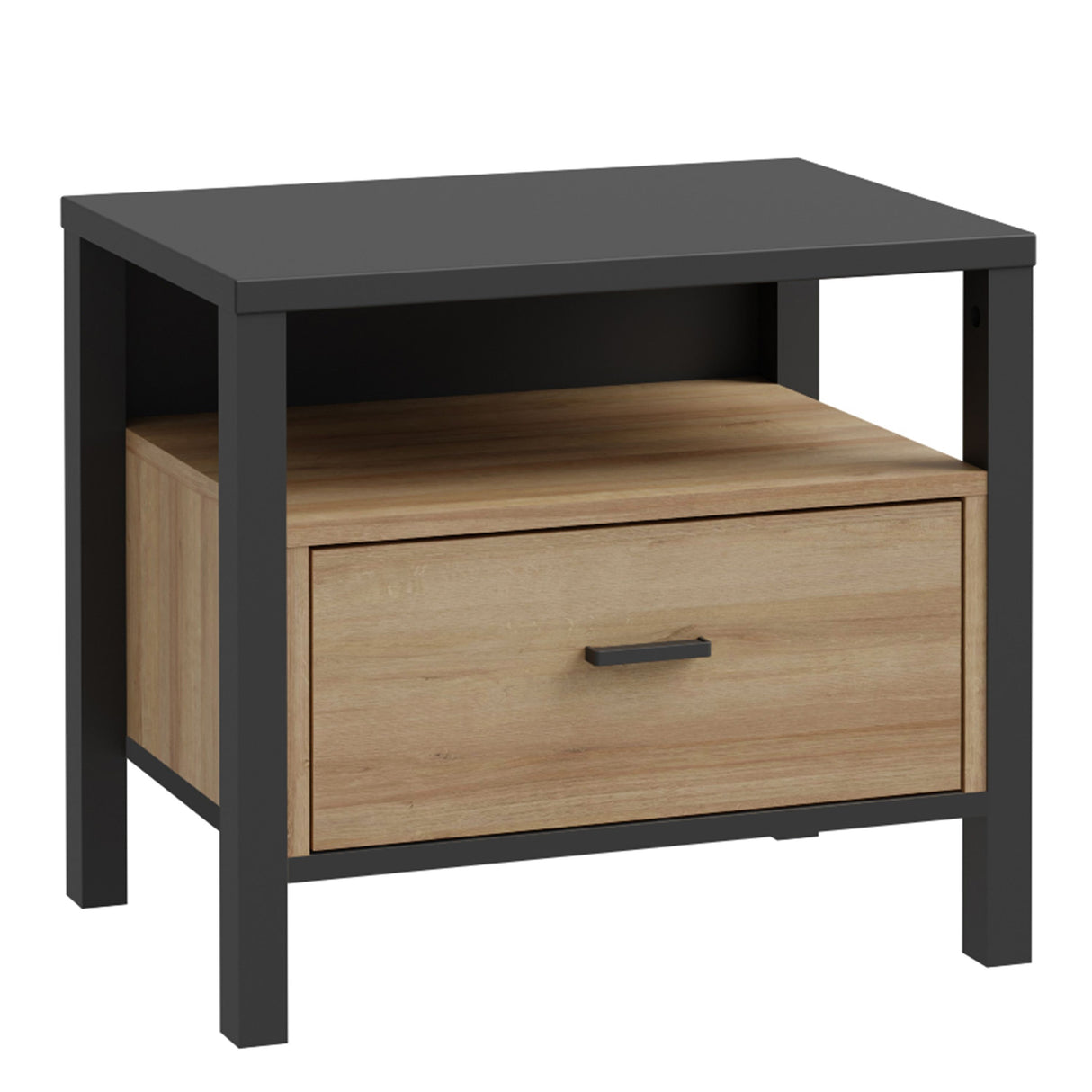 Wooden Bedside Cabinet With 1 Drawer - High Rock