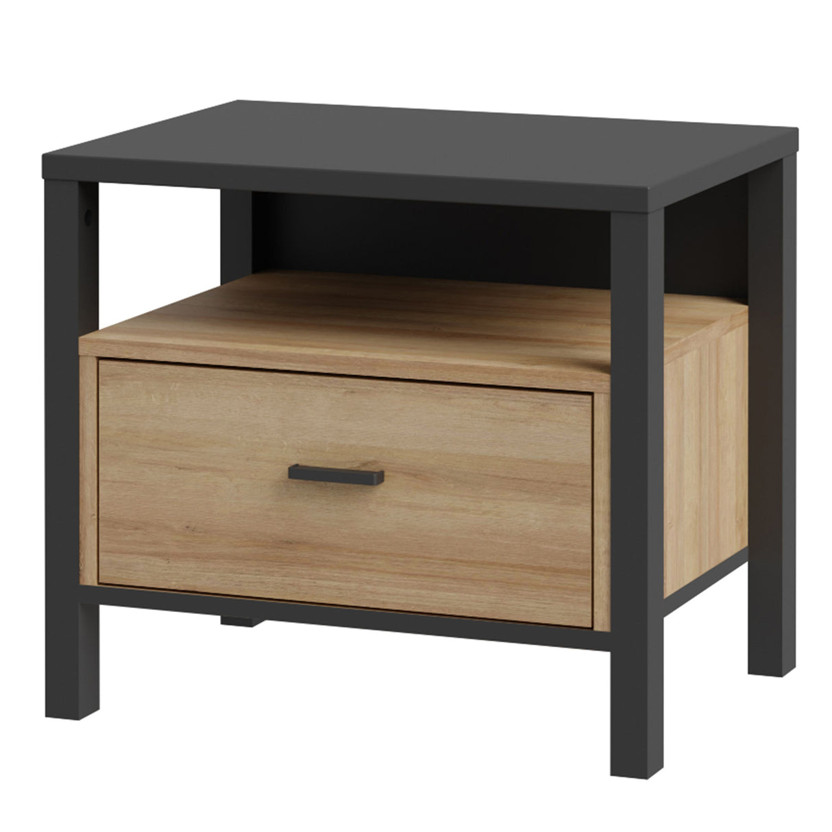 Wooden Bedside Cabinet With 1 Drawer - High Rock