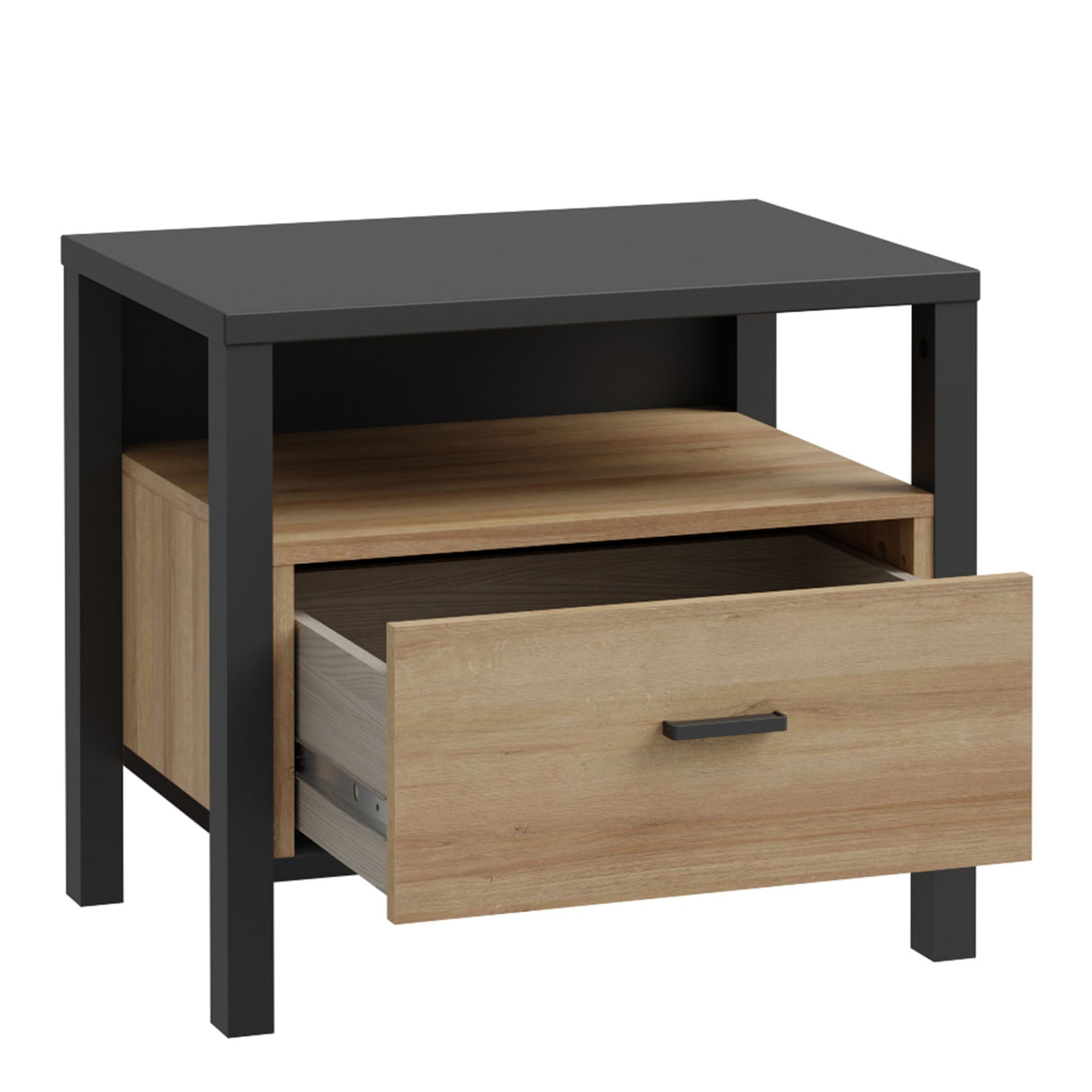 Wooden Bedside Cabinet With 1 Drawer - High Rock