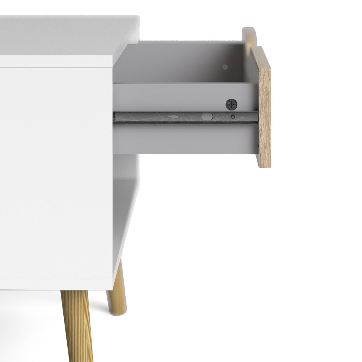 Wooden Bedside Cabinet With 1 Drawer - Oslo