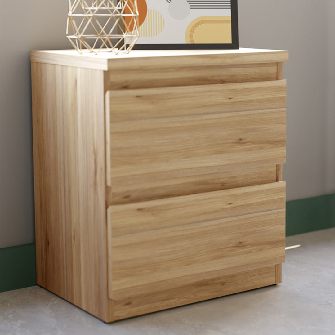 Wooden Bedside Cabinet With 2 Drawers - Edmore