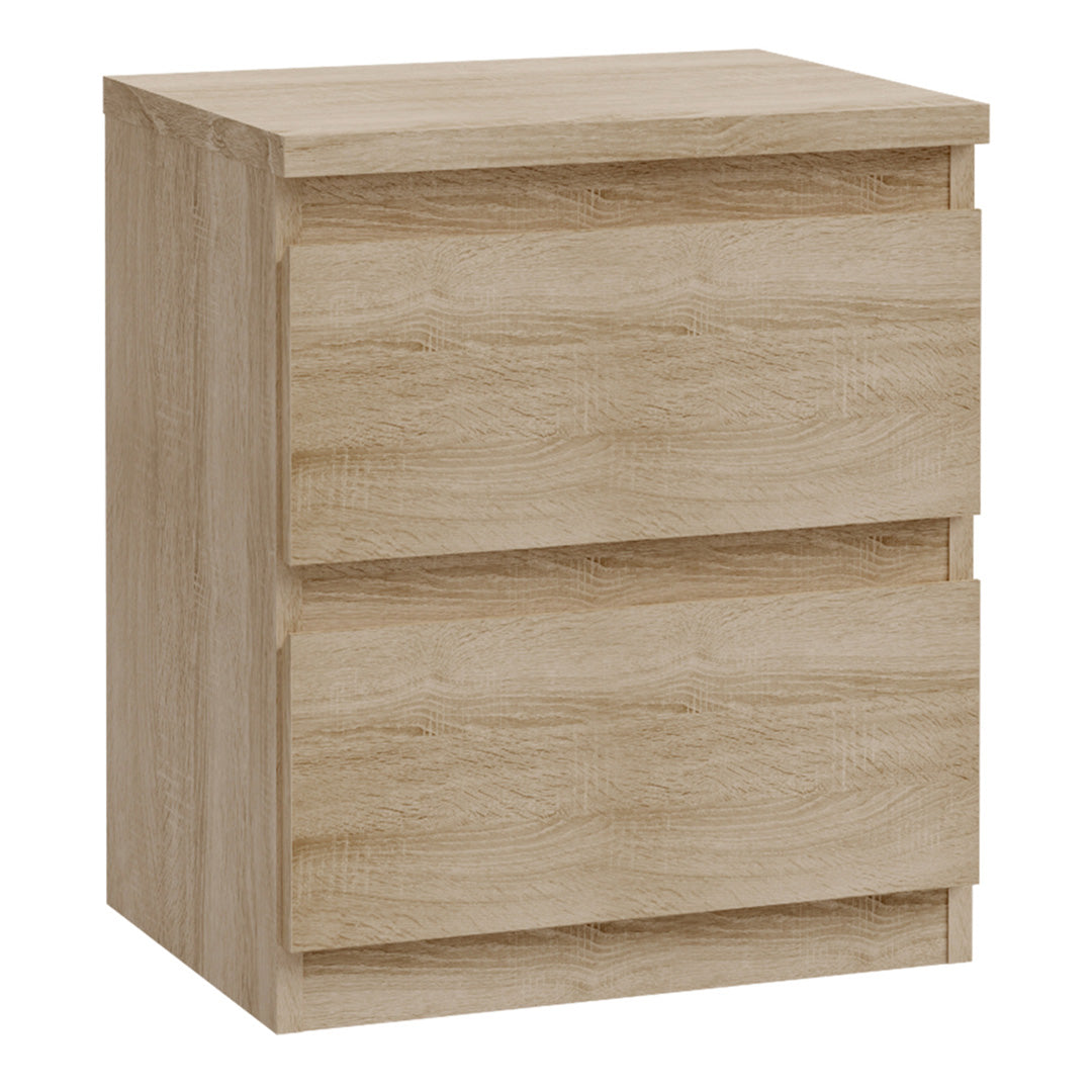 Wooden Bedside Cabinet With 2 Drawers - Edmore