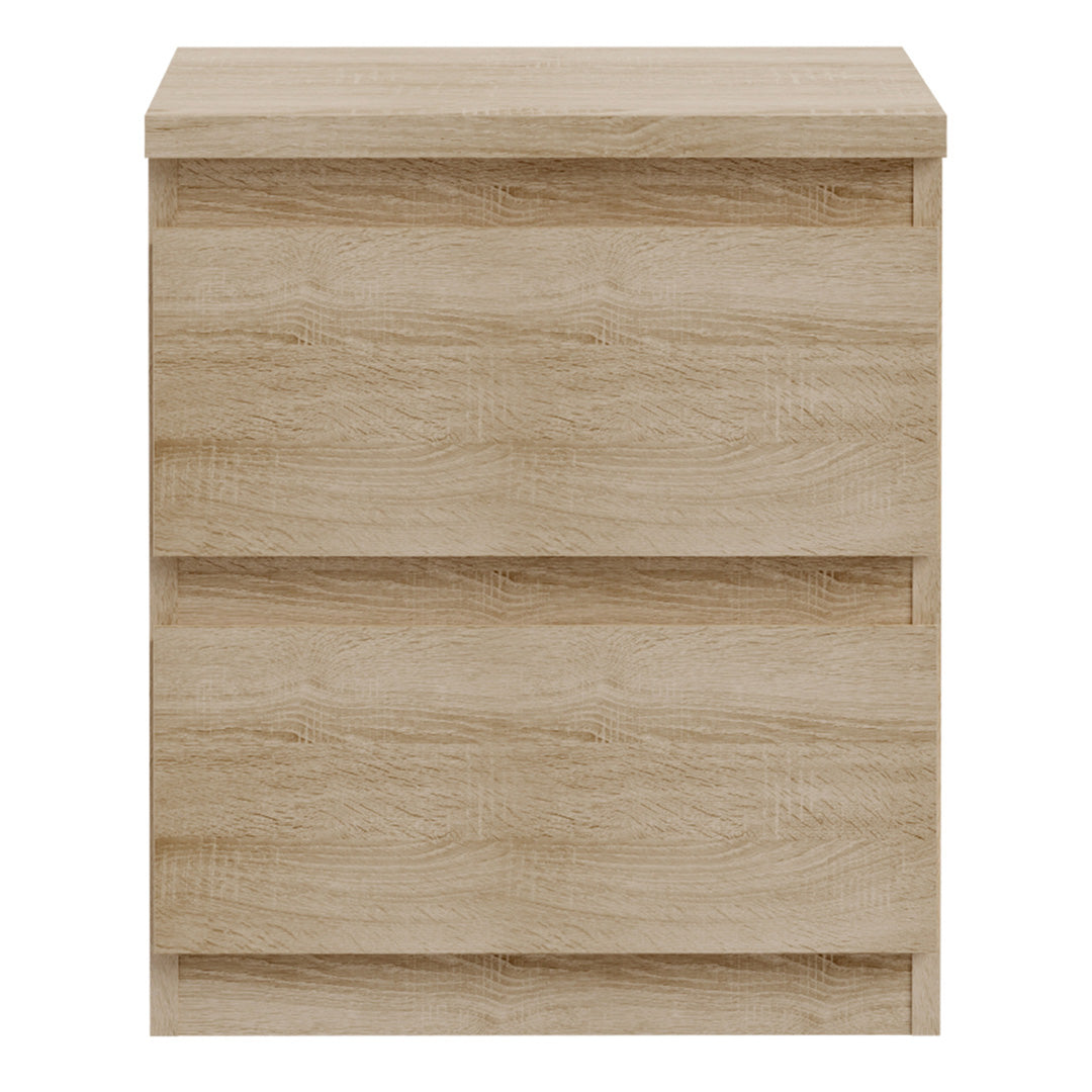 Wooden Bedside Cabinet With 2 Drawers - Edmore