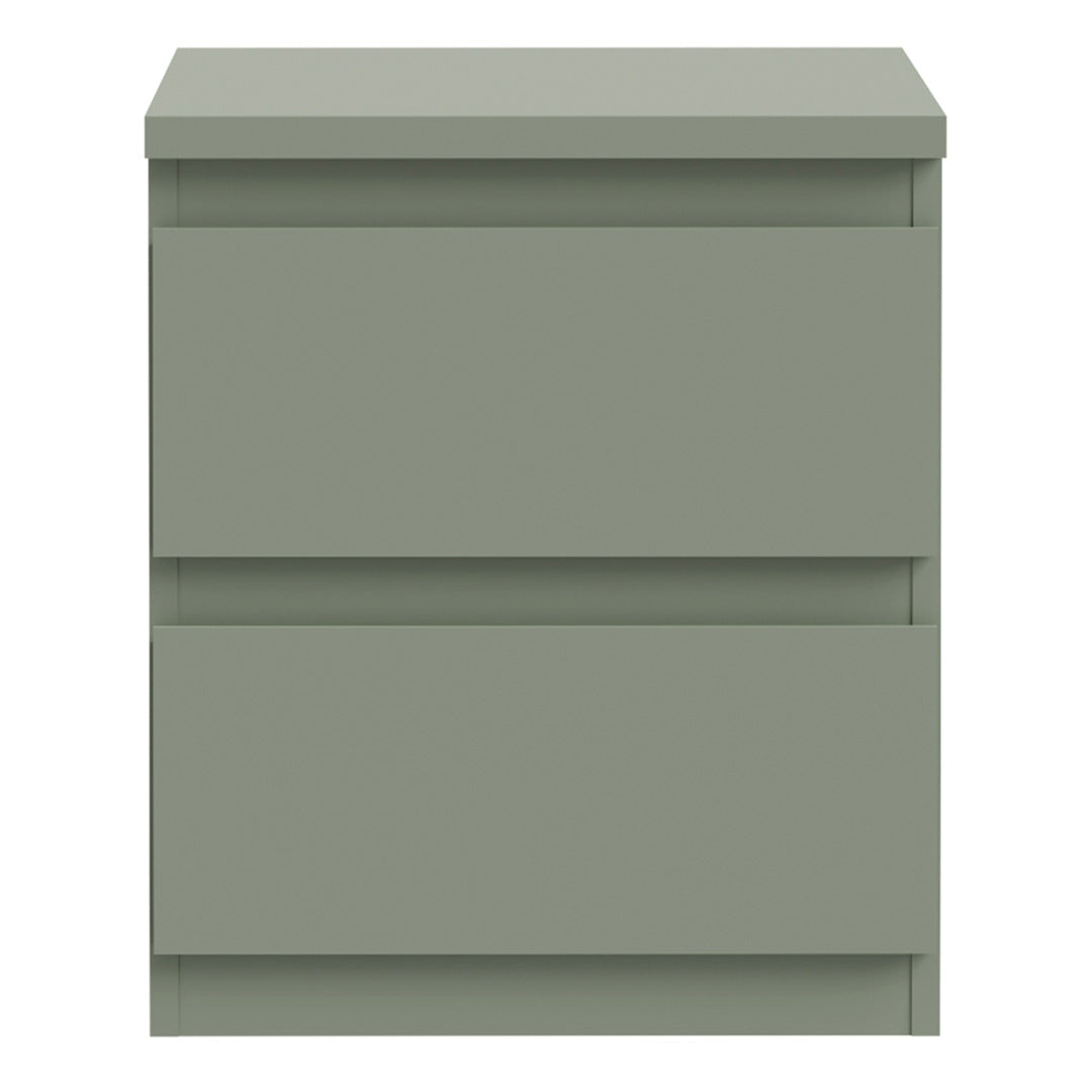 Wooden Bedside Cabinet With 2 Drawers - Edmore