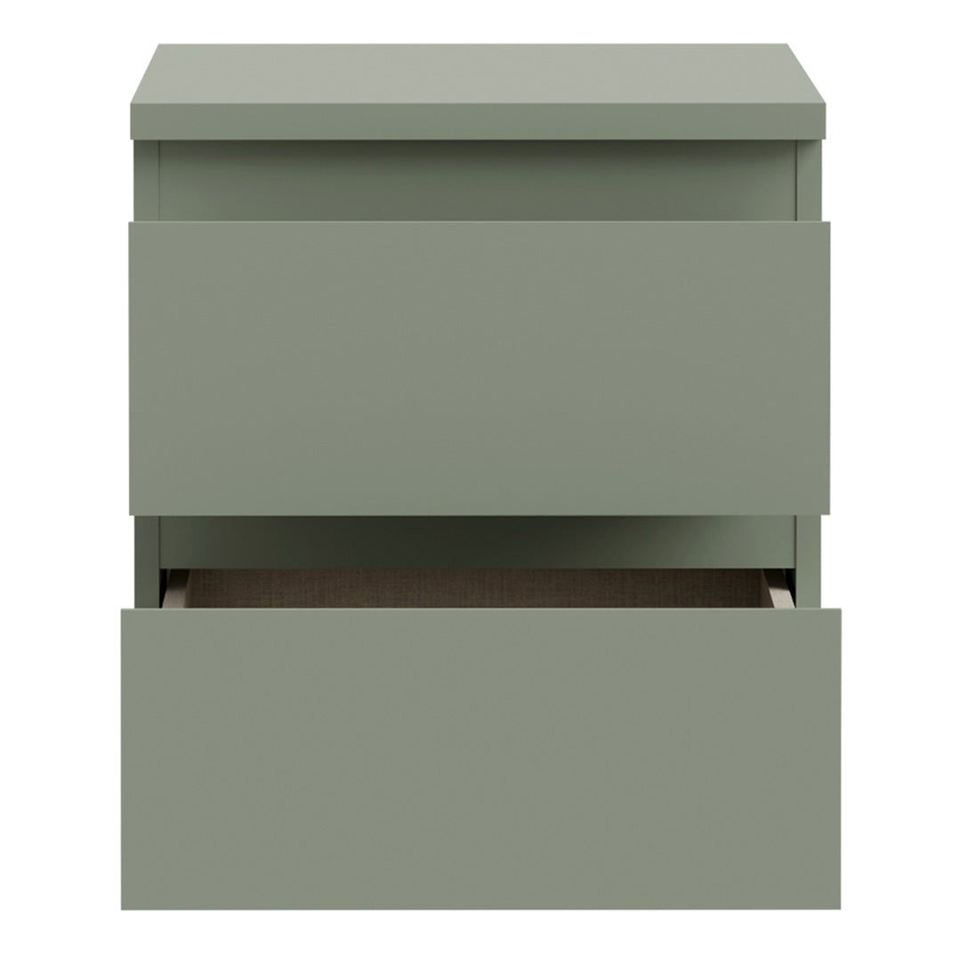 Wooden Bedside Cabinet With 2 Drawers - Edmore