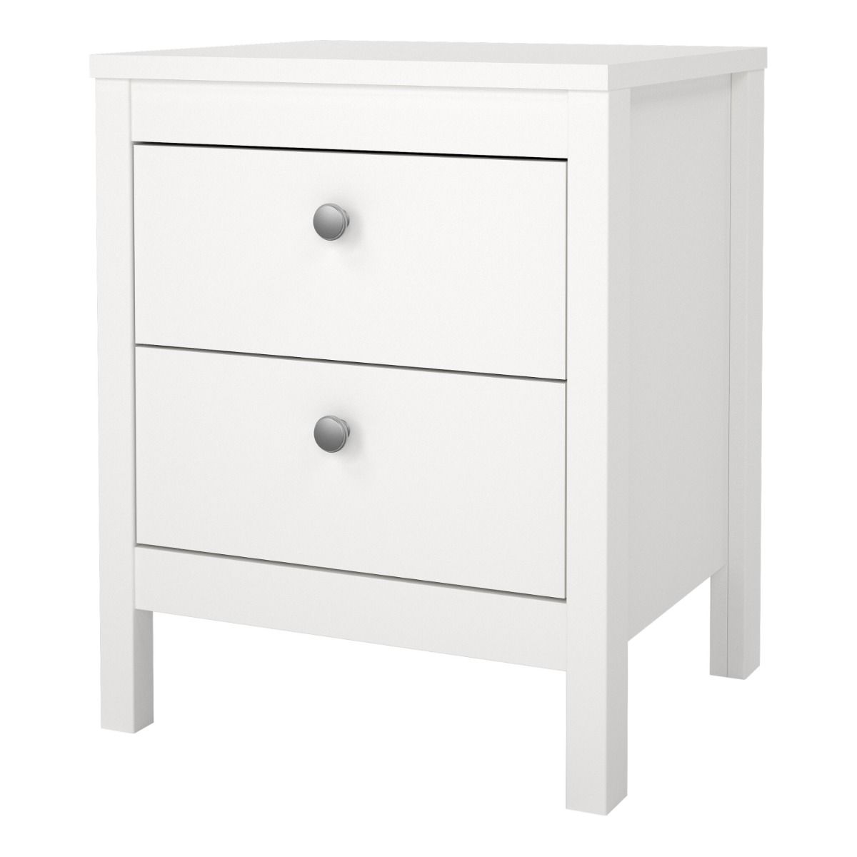 Wooden Bedside Cabinet With 2 Drawers - Madrid