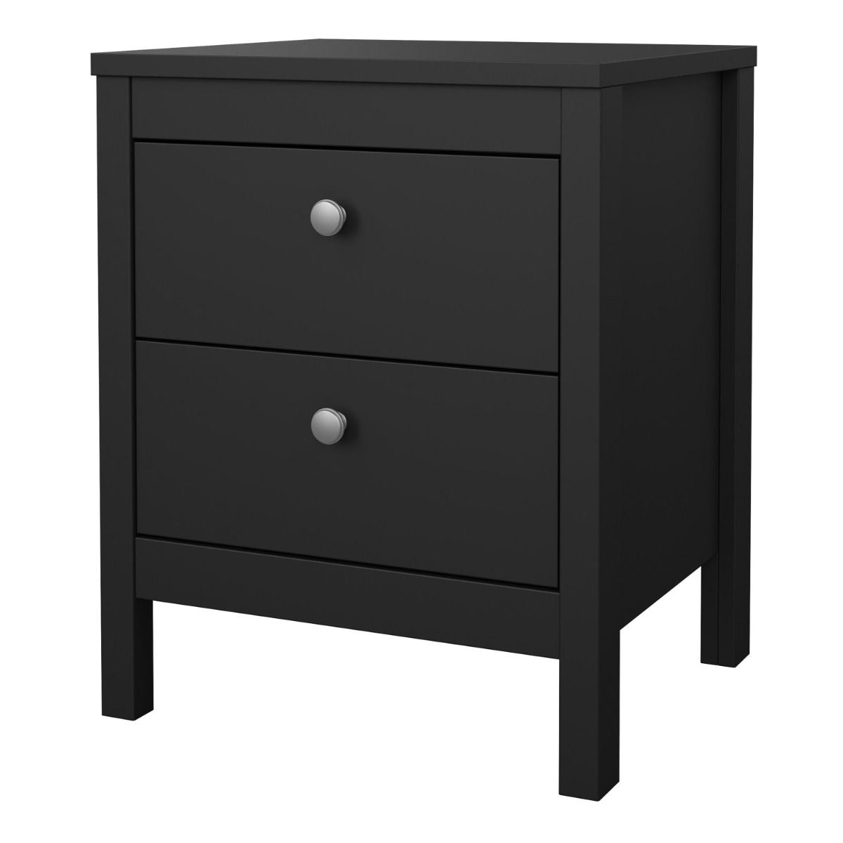 Wooden Bedside Cabinet With 2 Drawers - Madrid