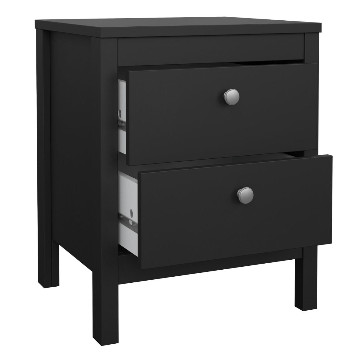 Wooden Bedside Cabinet With 2 Drawers - Madrid