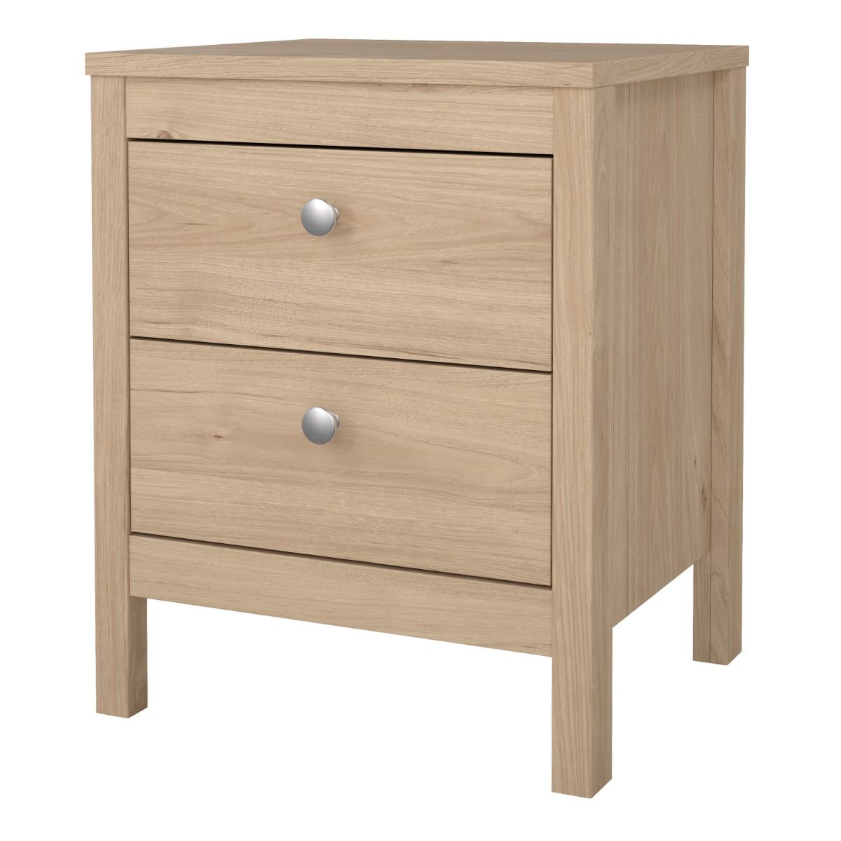 Wooden Bedside Cabinet With 2 Drawers - Madrid