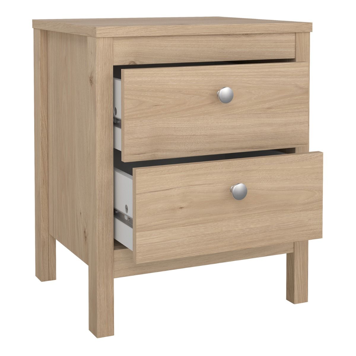 Wooden Bedside Cabinet With 2 Drawers - Madrid
