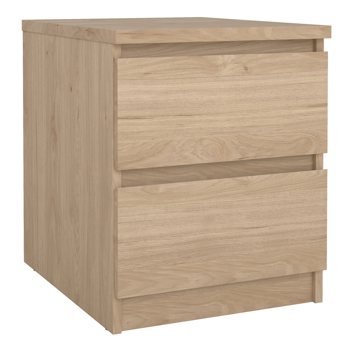 Wooden Bedside Cabinet With 2 Drawers - Naia