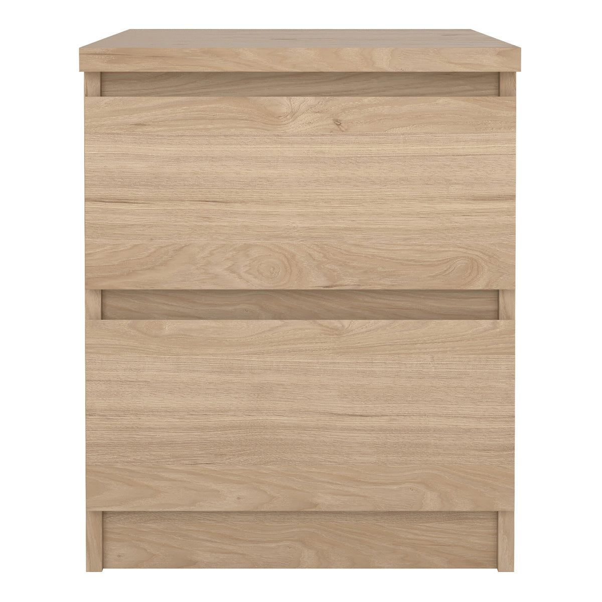 Wooden Bedside Cabinet With 2 Drawers - Naia