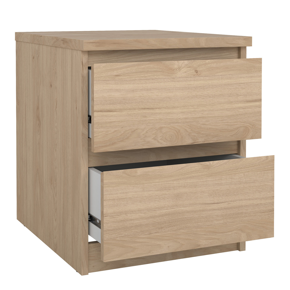 Wooden Bedside Cabinet With 2 Drawers - Naia