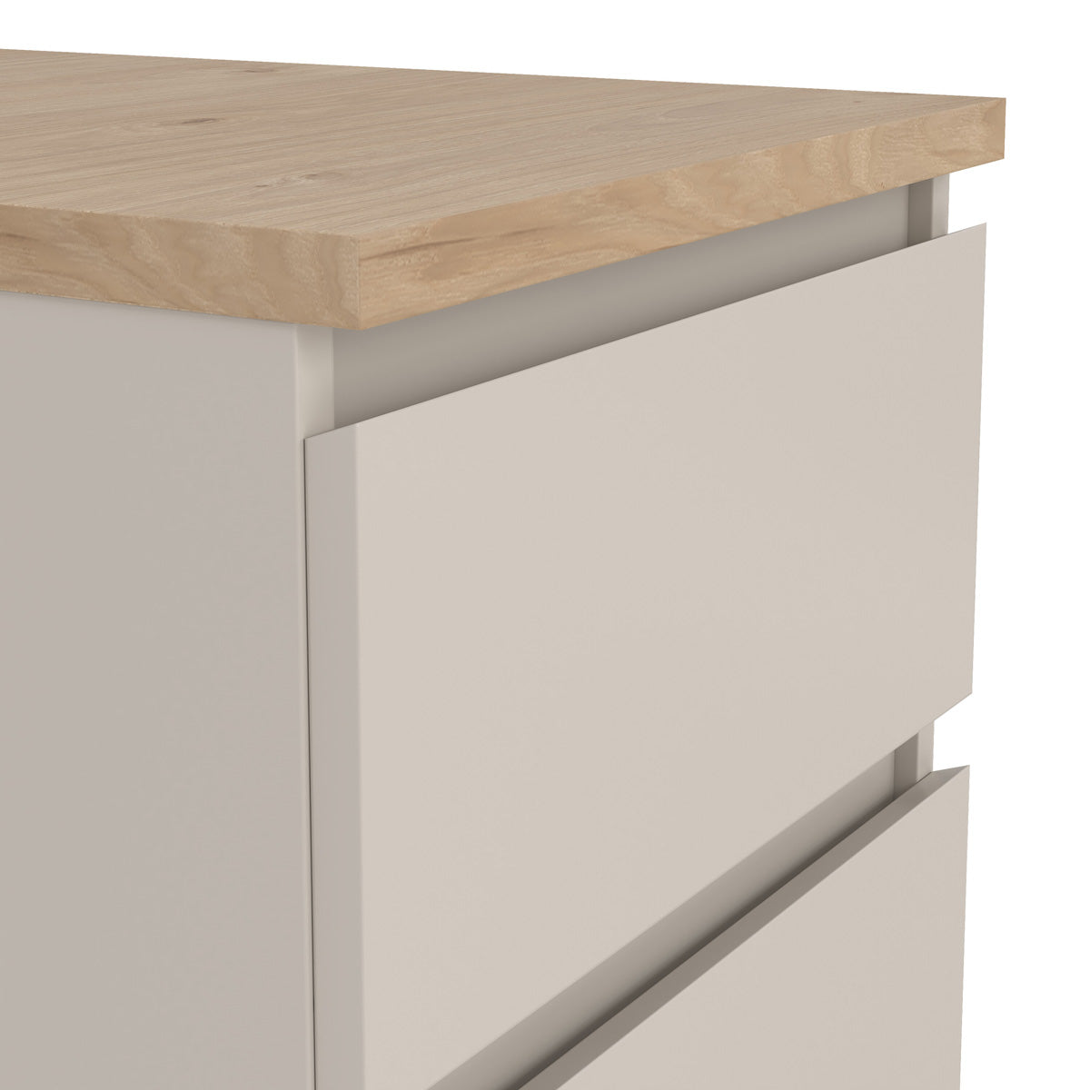 Wooden Bedside Cabinet With 2 Drawers - Naia