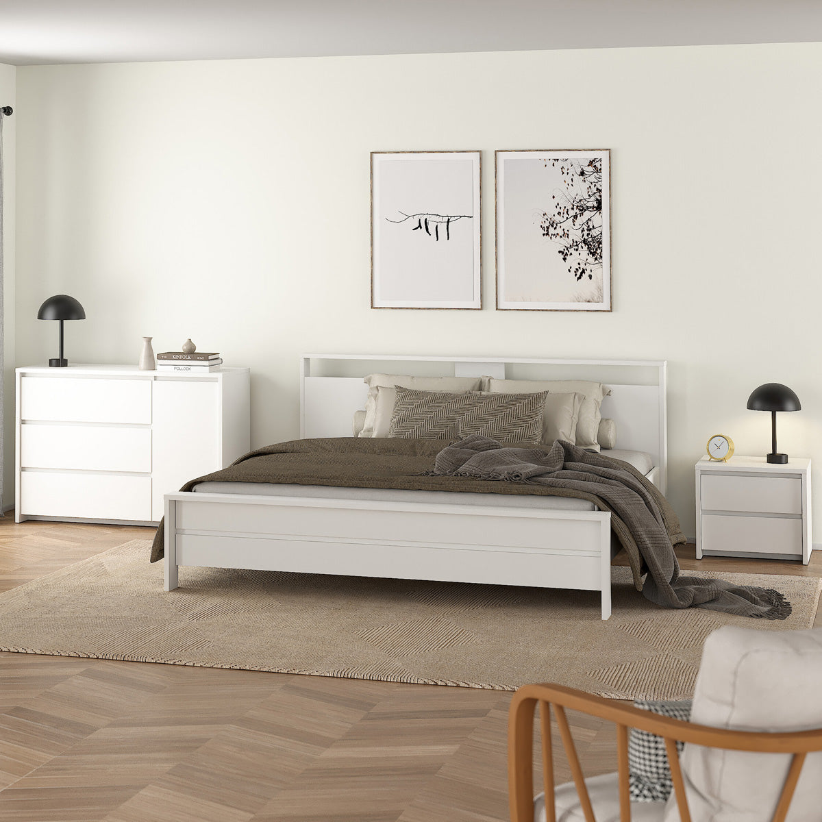 Wooden Bedside Cabinet With 2 Drawers - Next