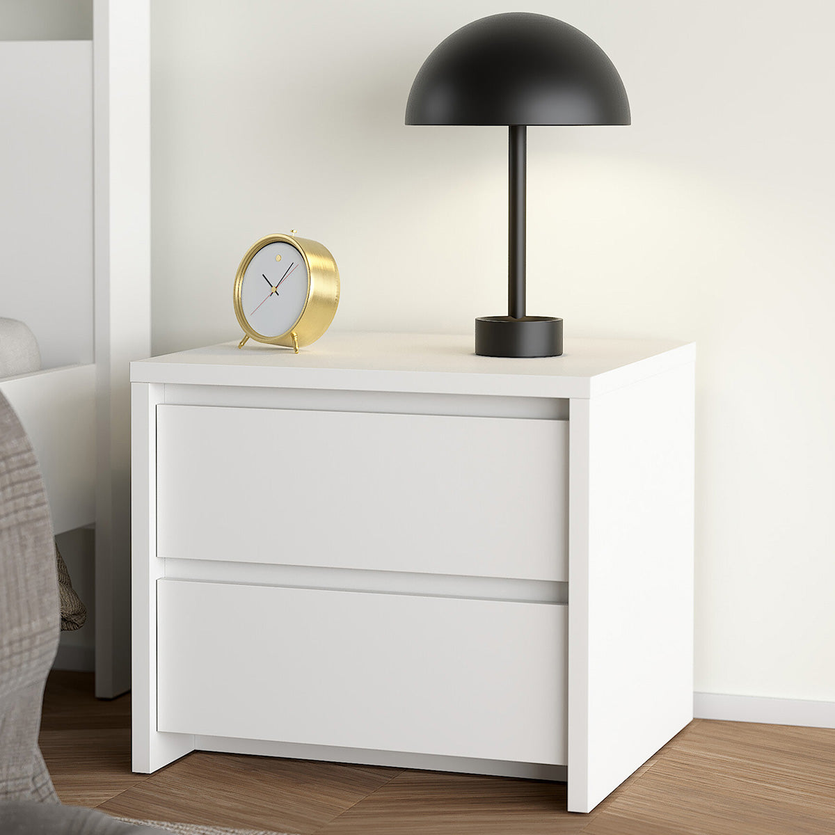 Wooden Bedside Cabinet With 2 Drawers - Next