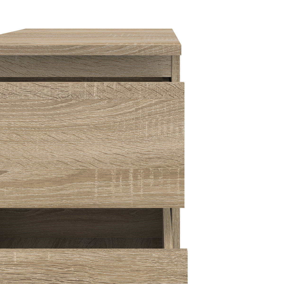 Wooden Bedside Cabinet With 2 Drawers - Nova