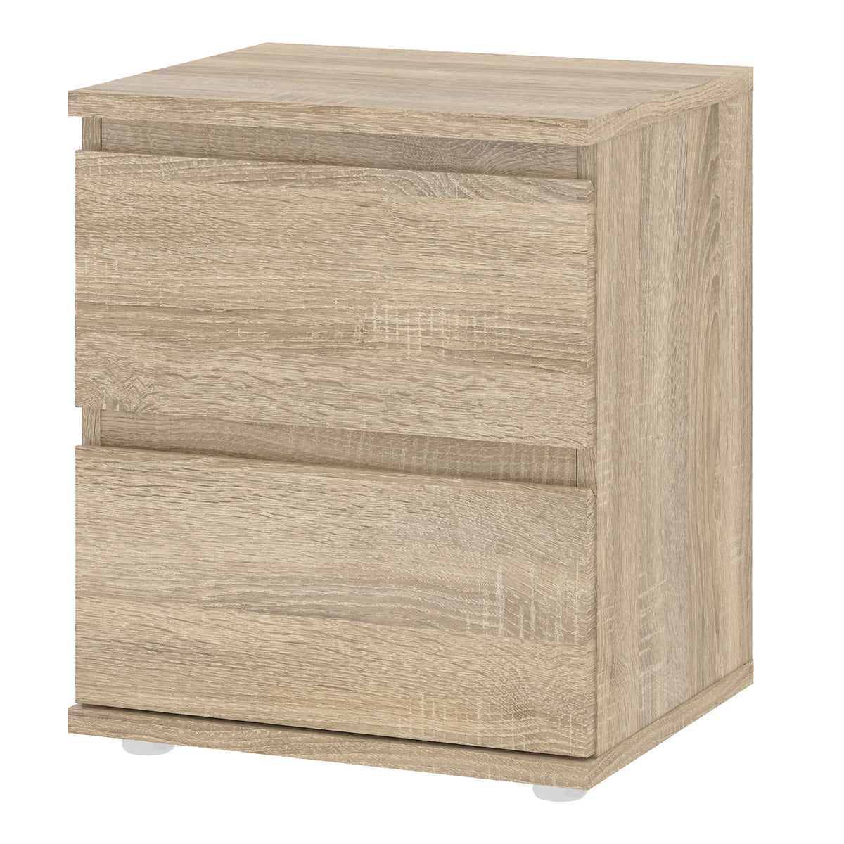 Wooden Bedside Cabinet With 2 Drawers - Nova