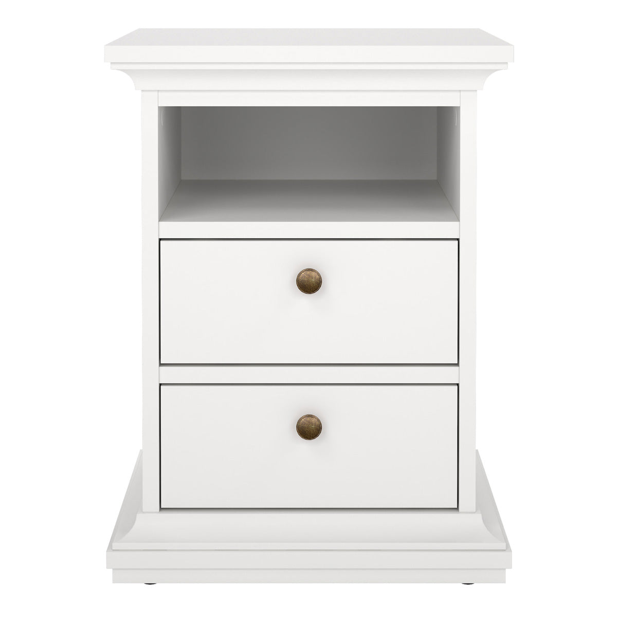 Wooden Bedside Cabinet With 2 Drawers - Paris