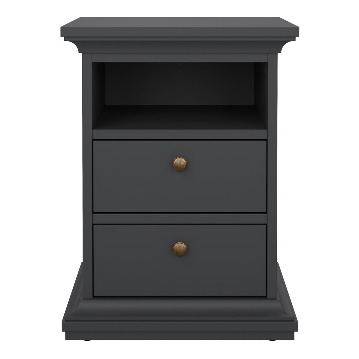 Wooden Bedside Cabinet With 2 Drawers - Paris