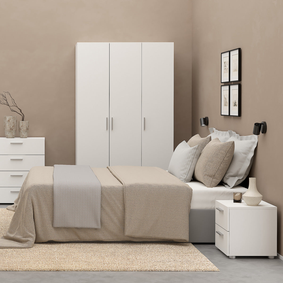 Wooden Bedside Cabinet With 2 Drawers - Pepe