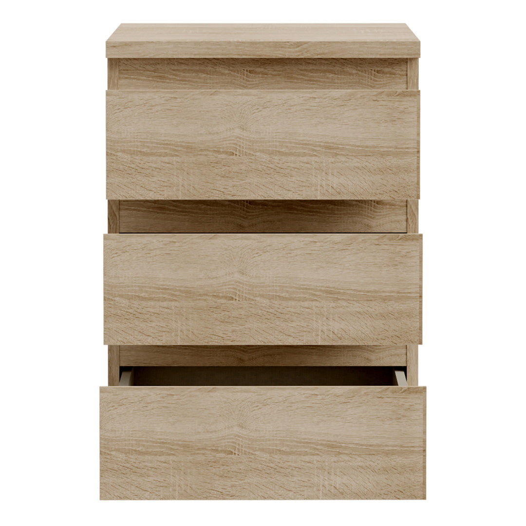 Wooden Bedside Cabinet With 3 Drawers - Edmore