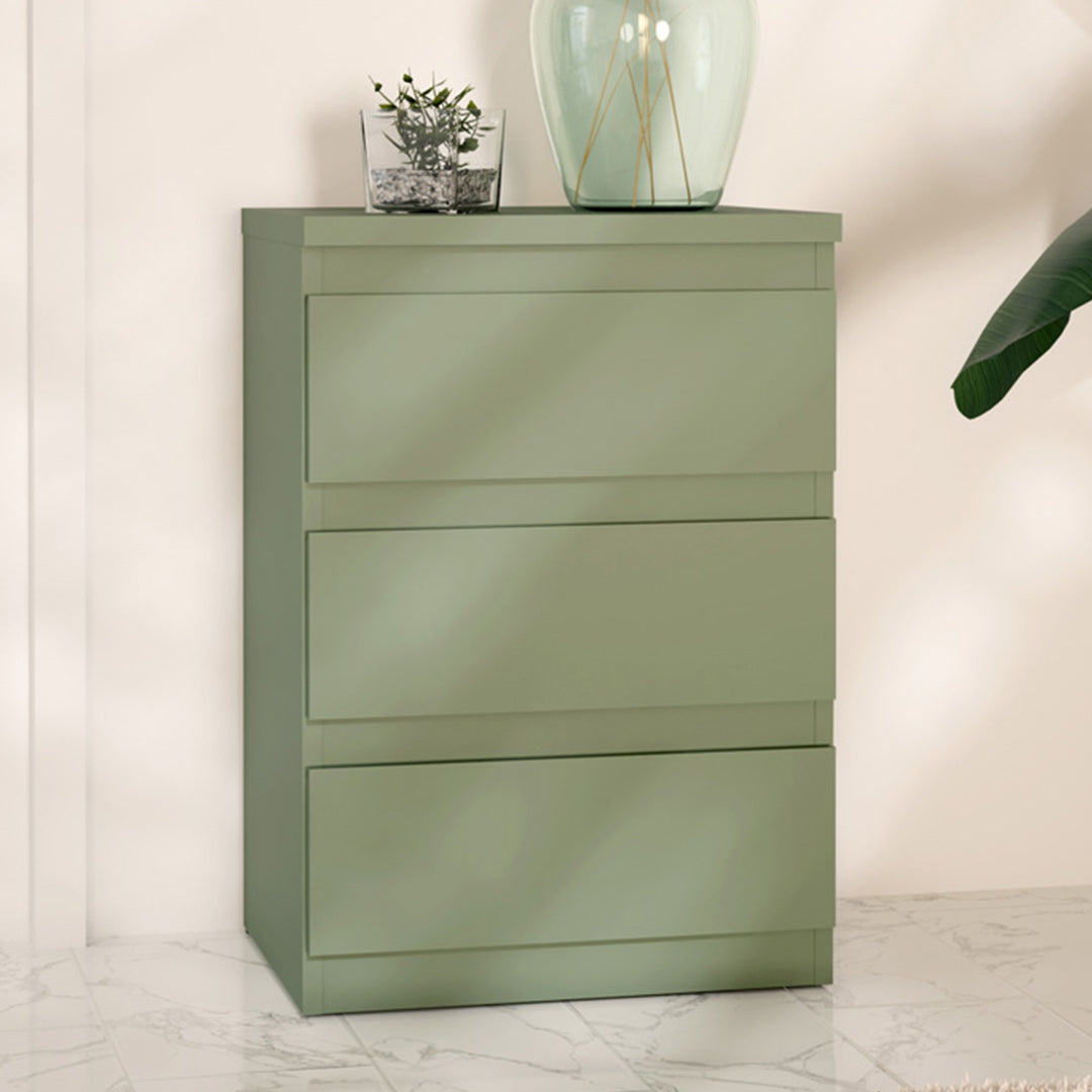 Wooden Bedside Cabinet With 3 Drawers - Edmore