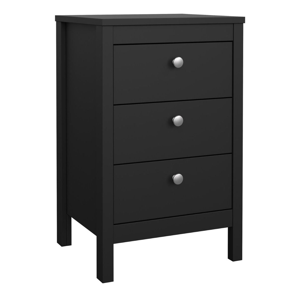Wooden Bedside Cabinet With 3 Drawers - Madrid