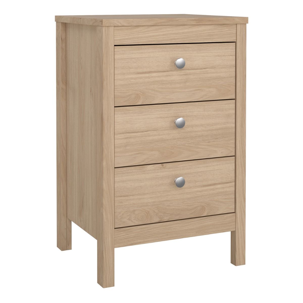 Wooden Bedside Cabinet With 3 Drawers - Madrid
