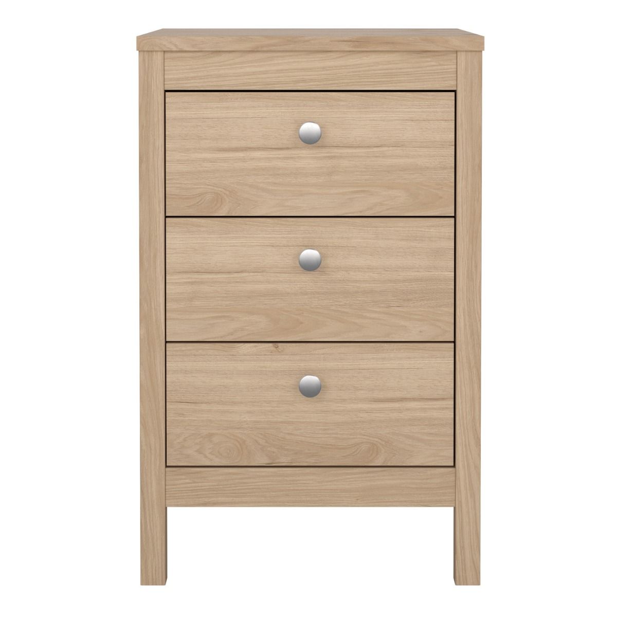 Wooden Bedside Cabinet With 3 Drawers - Madrid