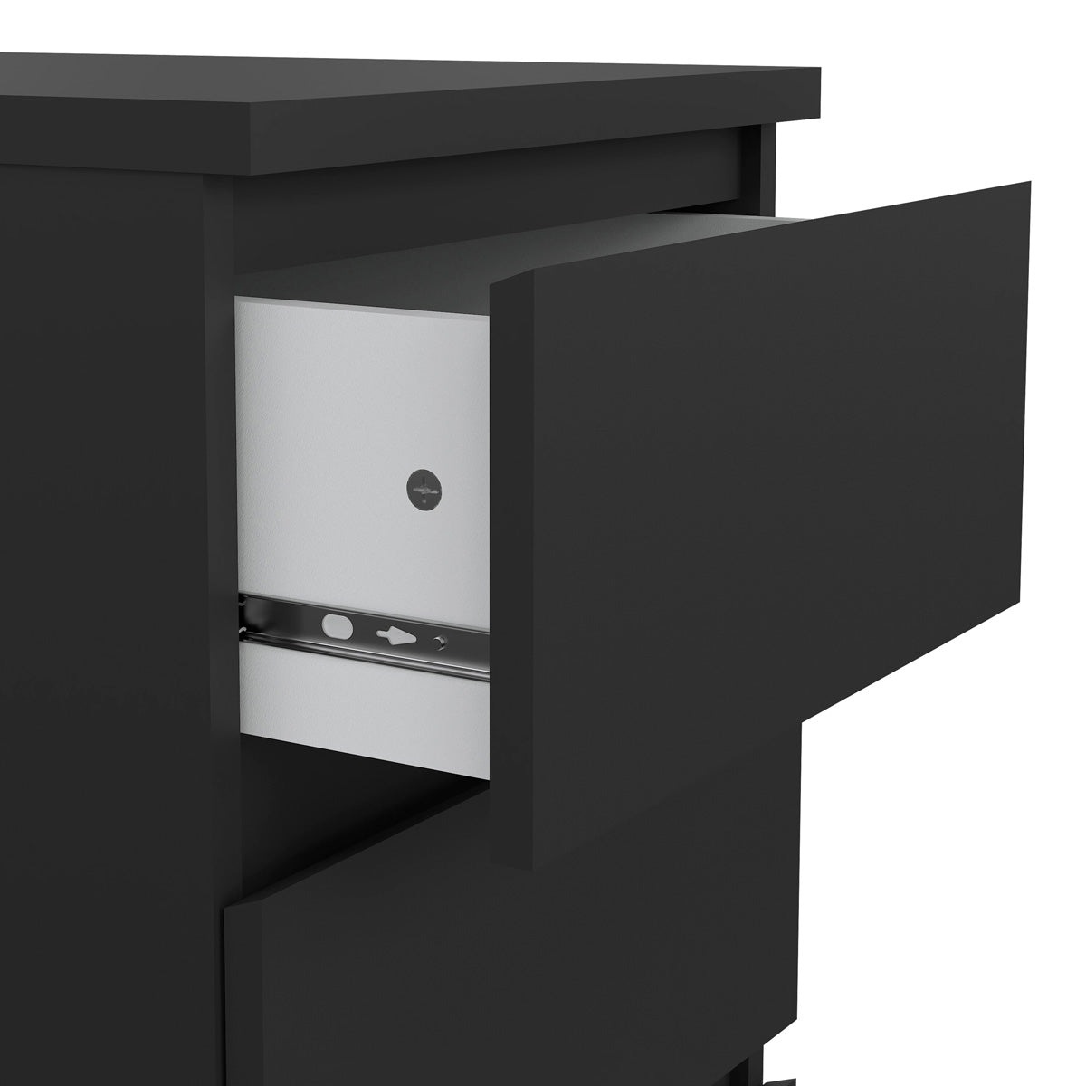 Wooden Bedside Cabinet With 3 Drawers - Naia