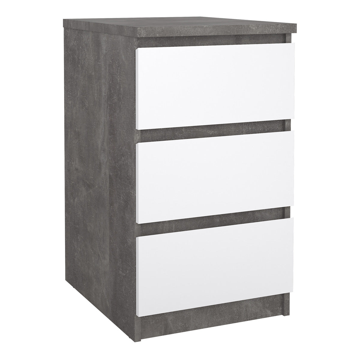 Wooden Bedside Cabinet With 3 Drawers - Naia