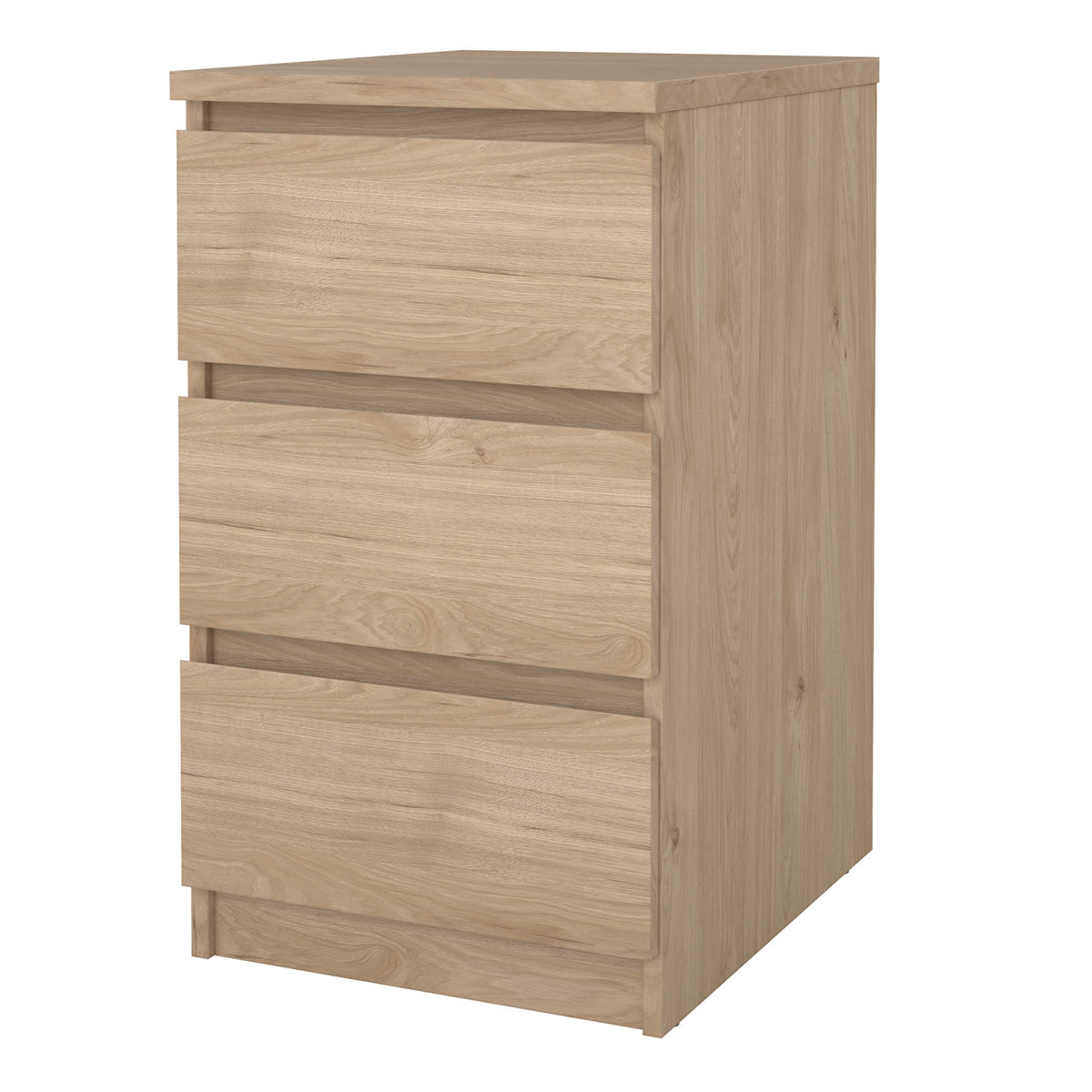 Wooden Bedside Cabinet With 3 Drawers - Naia