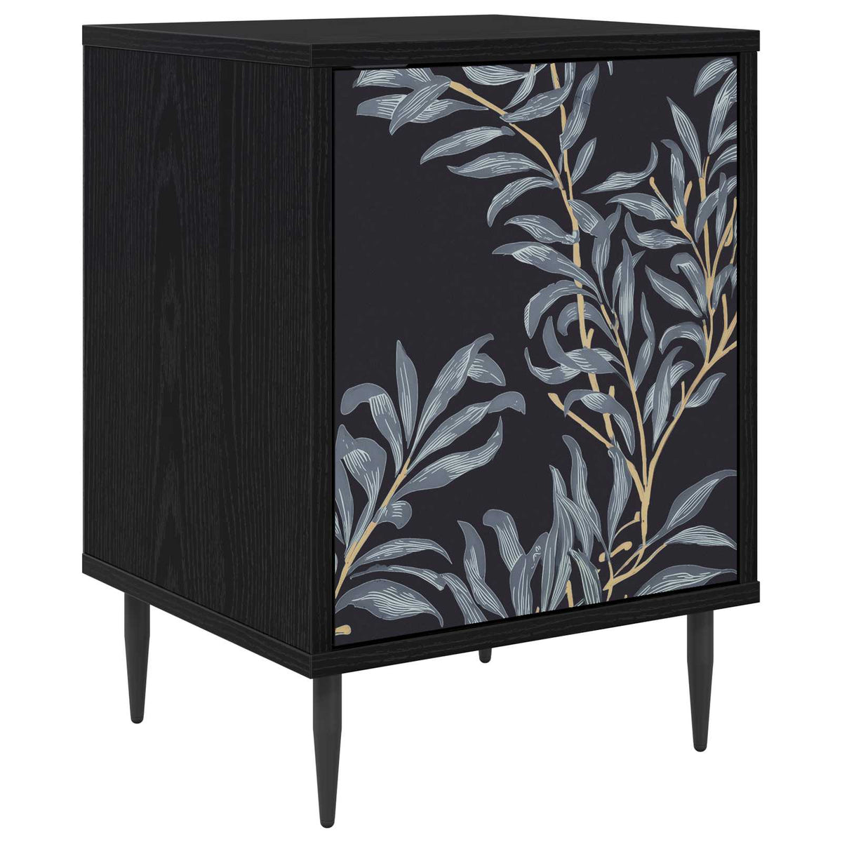 Wooden Bedside Cabinet 36cm Wide With 1 Door And Raised Feet - Dokkum