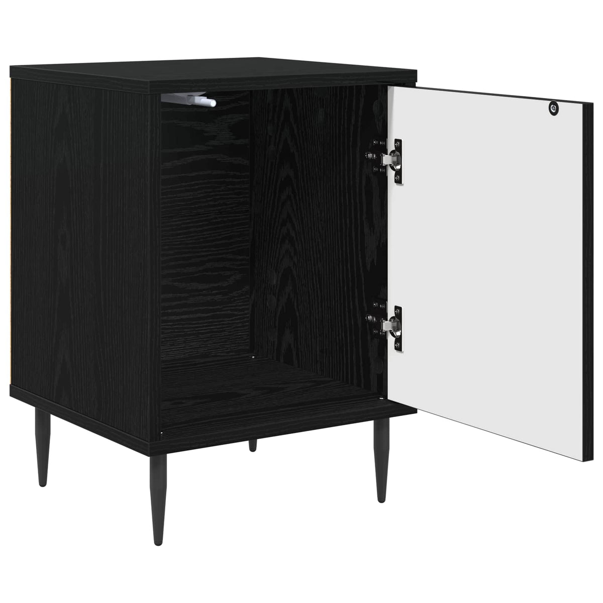 Wooden Bedside Cabinet 36cm Wide With 1 Door And Raised Feet in Set Of 2 - Gennep