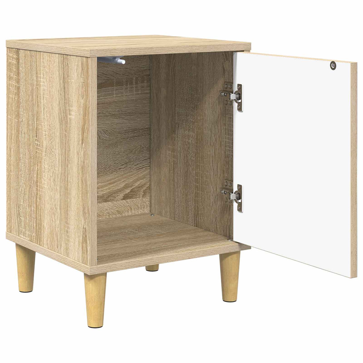 Wooden Bedside Cabinet 36cm Wide With 1 Door in Set Of 2 - Gennep