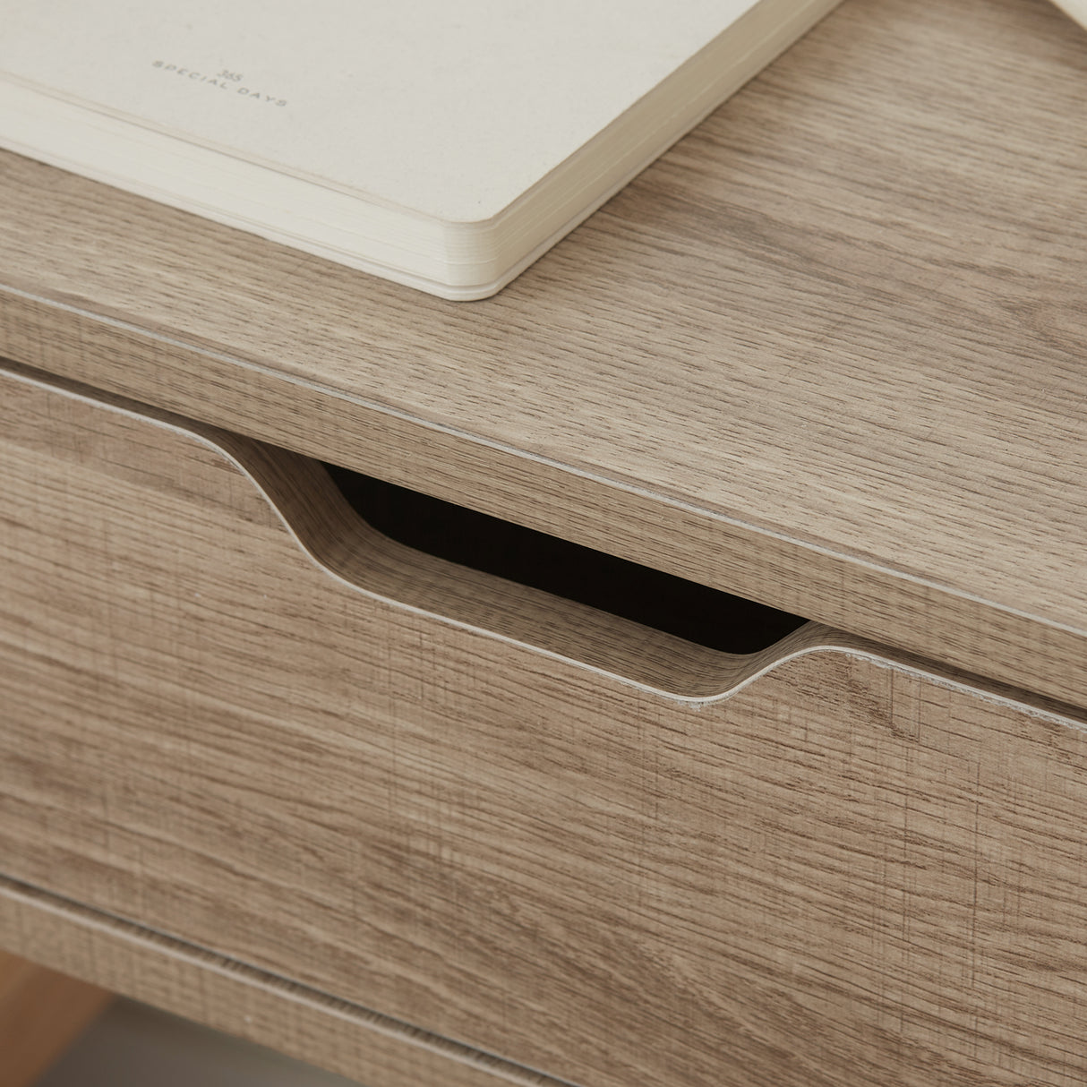 Wooden Bedside Cabinet 40cm Wide Wall Mounted With 1 Drawer in Set Of 2 - Velmora