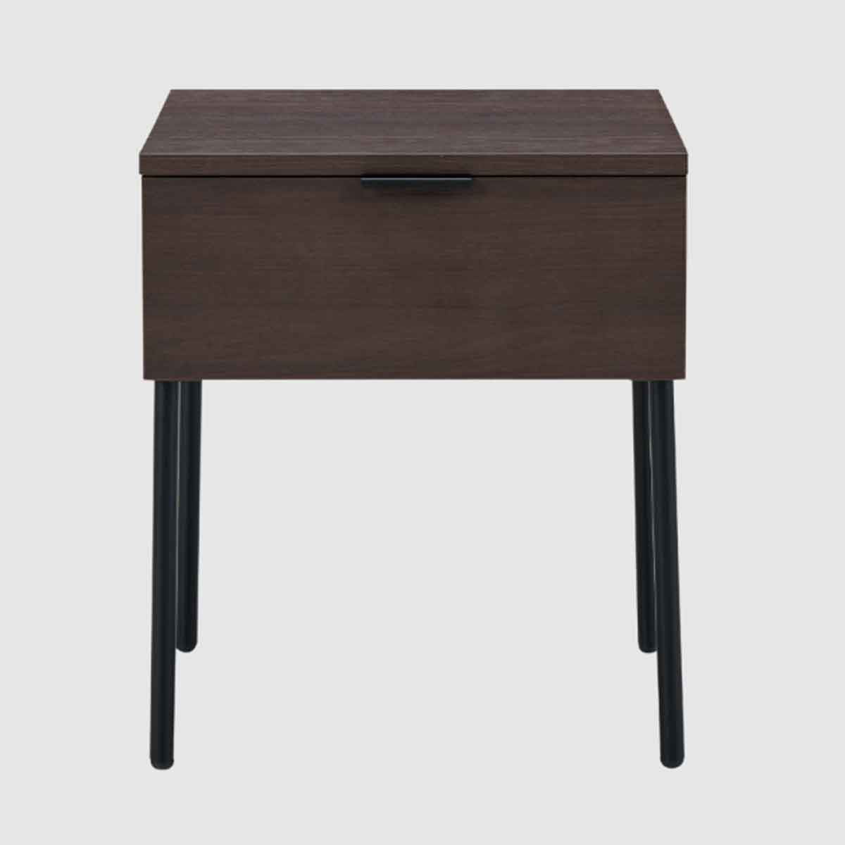 Wooden Bedside Cabinet 40cm Wide With 1 Drawer - Luna