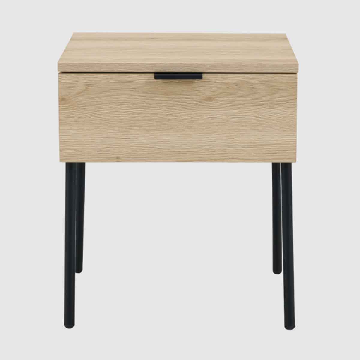 Wooden Bedside Cabinet 40cm Wide With 1 Drawer - Luna