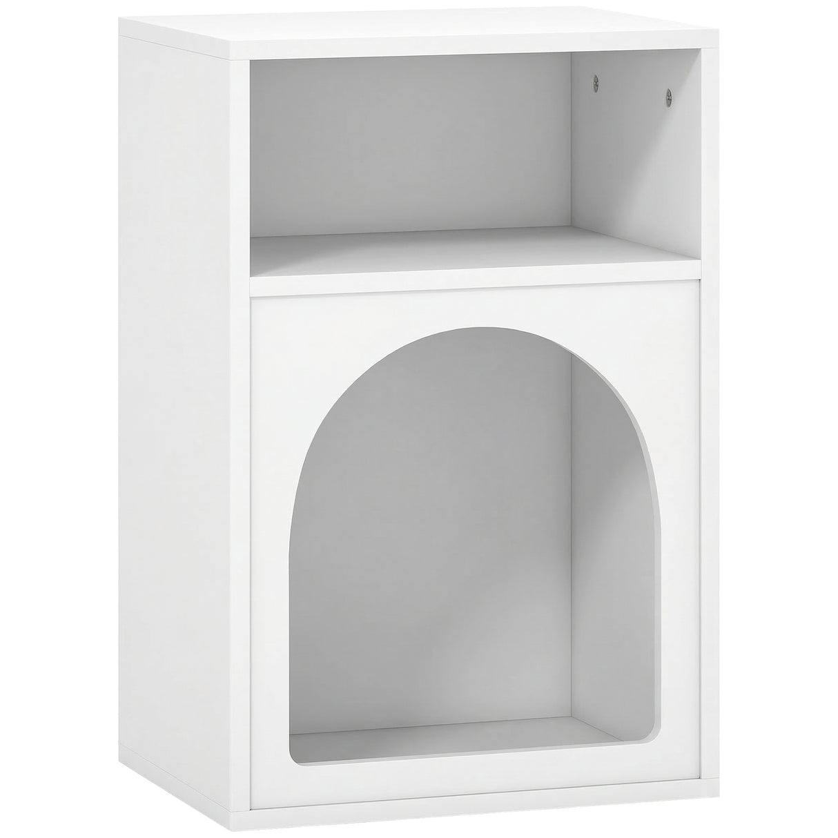 Wooden Bedside Cabinet 40cm Wide With 2 Open Compartments - Velmora