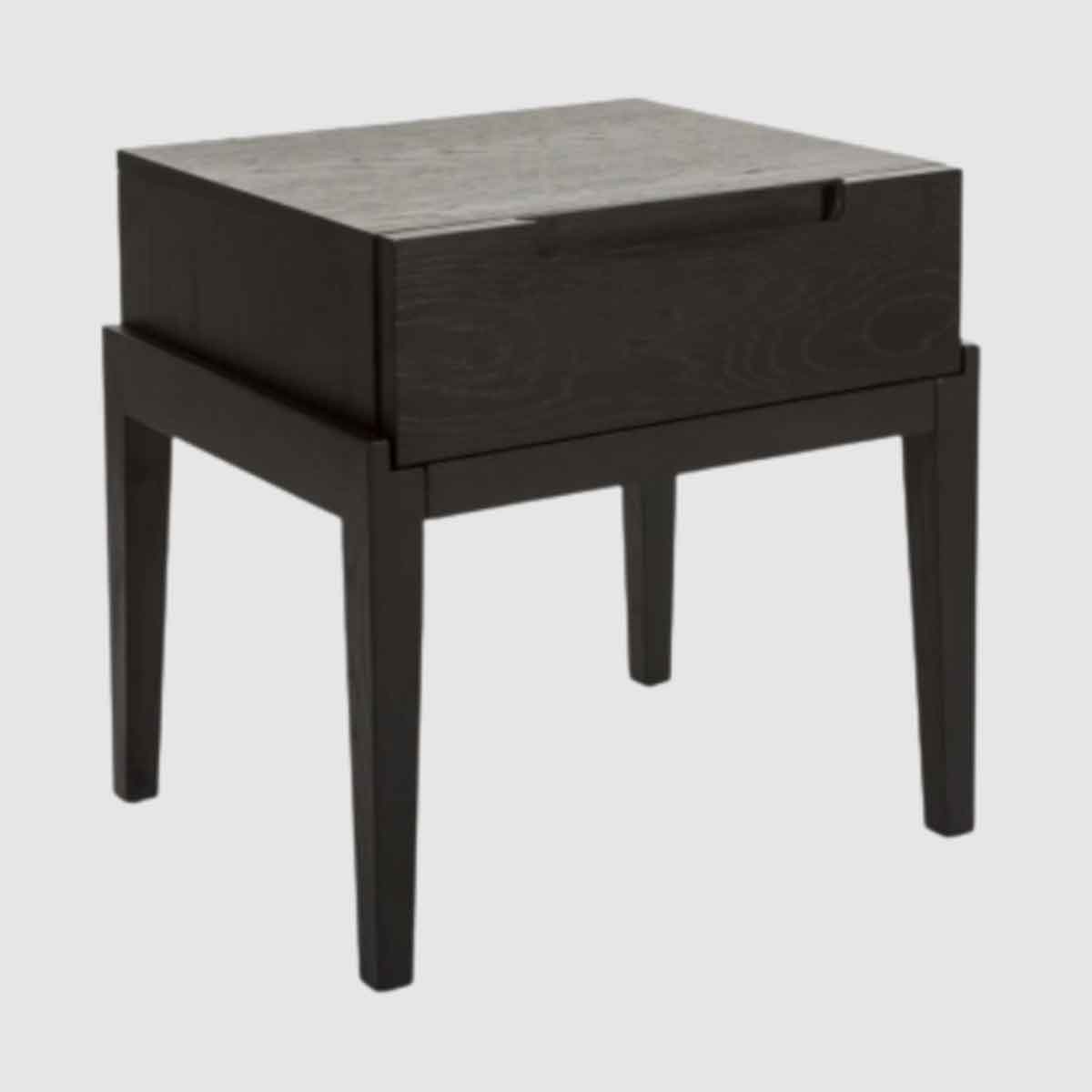 Wooden Bedside Cabinet 50cm Wide With 1 Drawer - Orchid