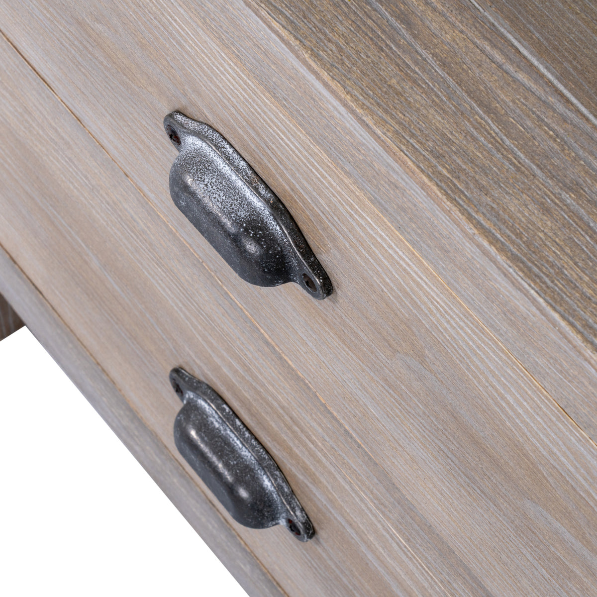 Wooden Bedside Cabinet 55cm Wide With 2 Drawers - Haldon