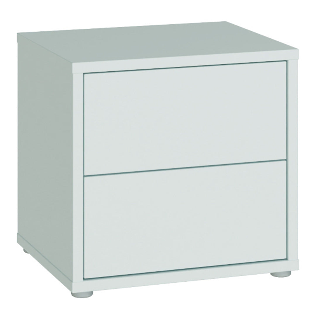 Wooden Bedside Cabinet Low With 2 Push-to-Open Drawers - Alice Springs