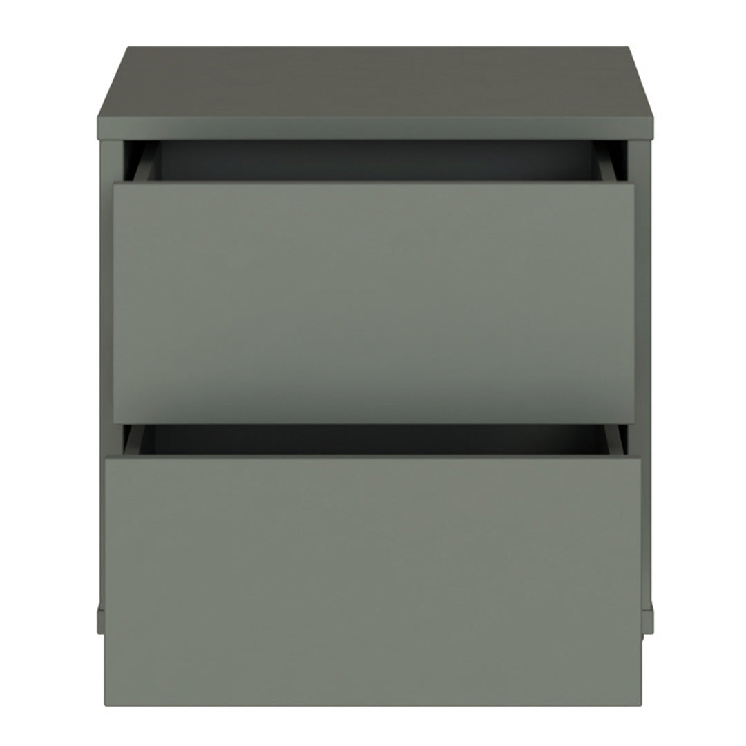 Wooden Bedside Cabinet Low With 2 Push-to-Open Drawers - Alice Springs