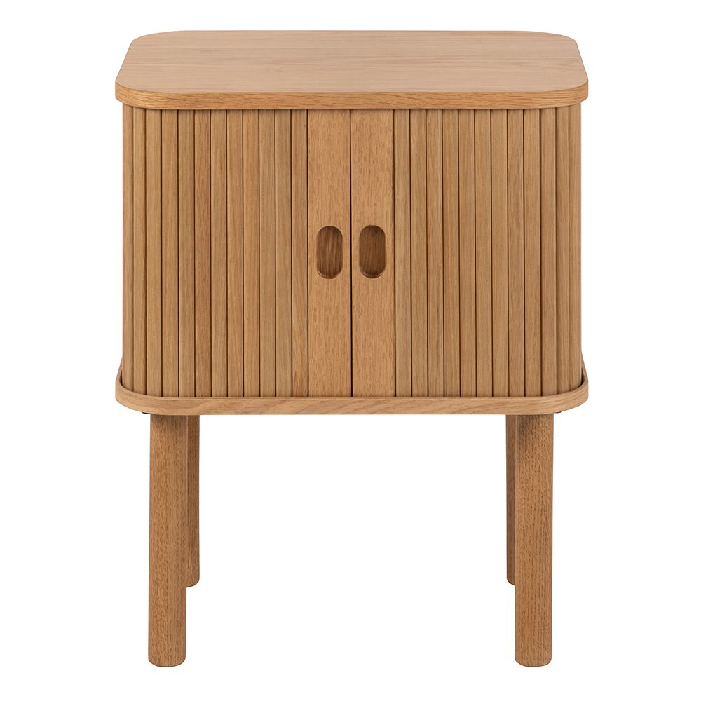 Wooden Bedside Cabinet With Sliding Door Square - Langley